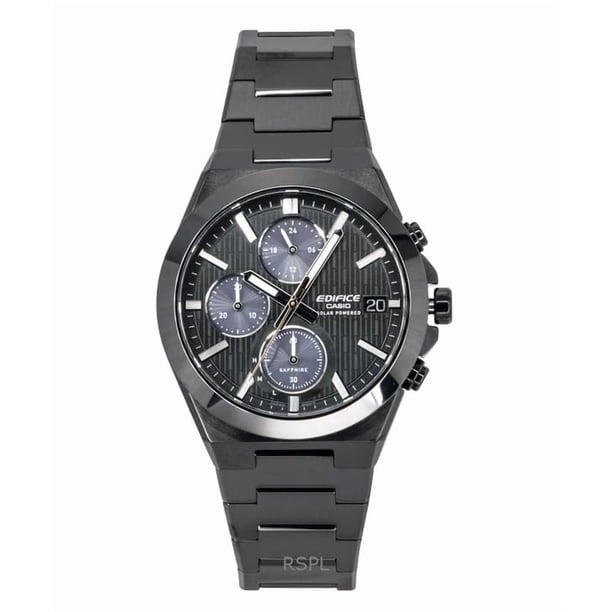 Casio Reloj Edifice EFS-S650DC-1A con Cronógrafo Analógico, Esfera Negra, Acero Inoxidable y Energía Solar, 100 M, para Hombre