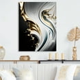 thumbnail image 2 of Designart Abstract Geode Marble Waves White I Canvas Wall Art, 2 of 5