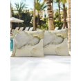 thumbnail image 6 of Outdoor Pillows Waterproof, Marble Yellow Bedding Throw Pillows with Insert for Couch Sofa Bed, Modern Abstract Ink Painting Luxury 16x16 Inch Pillowcases Decorative Camping Patio Pillow Set of 2, 6 of 8