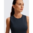thumbnail image 3 of Musculosa CRZ YOGA sin mangas con espalda nadadora y cuello alto color azul marino talla S, 3 of 4