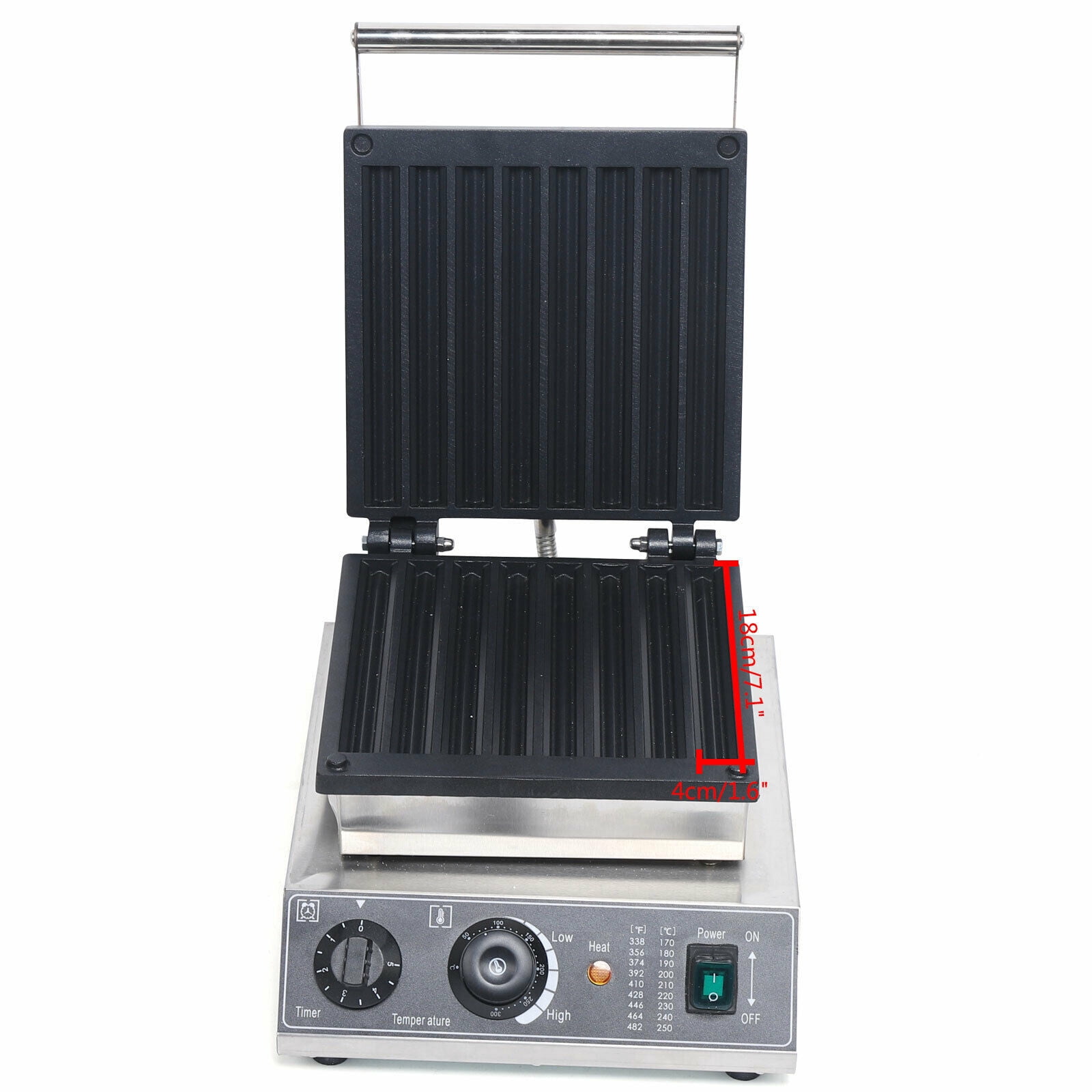 1500W Electric Churro Maker 8 Slices Commercial Muffin Waffle Machine Non-Stick Pans