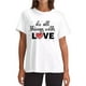 thumbnail image 1 of DO ALL THINGS WITH LOVE Graphic Design Printed Crew Neck T-Shirt, Casual Short Sleeve Top, Spring, Summer, and Fall Women's Clothing, Comfortable and Soft Tee For Adult, Men, Women, Teen, Teenager,, 1 of 4