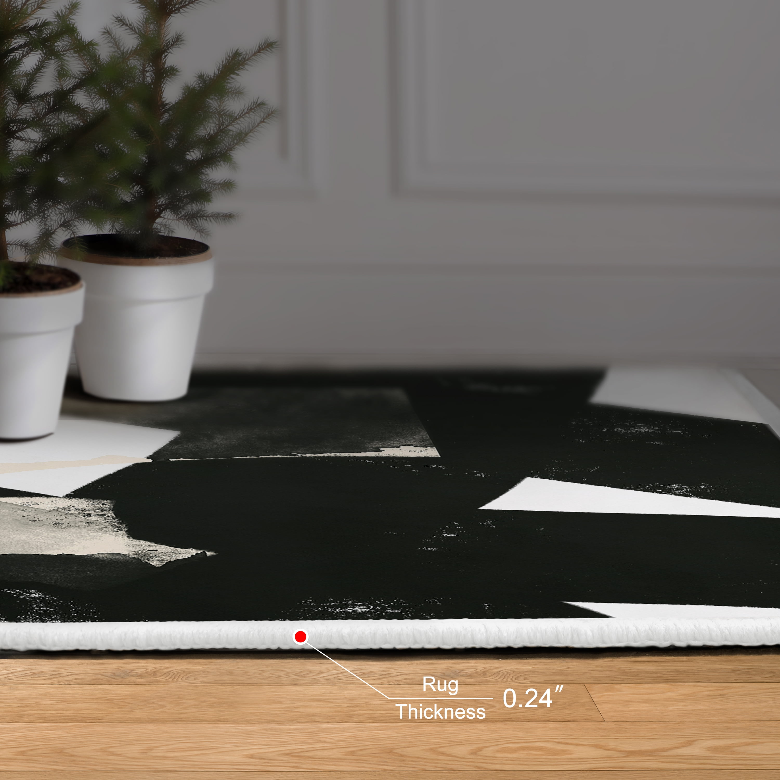 Nordic II Washable Abstract Art Area Rug size 8'x10', Power-loomed, Heavenly Softness with Non-Slipping Backing