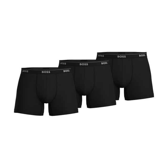 Calzoncillo bóxer BOSS Hugo para hombre, 3 unidades, algodón, color negro