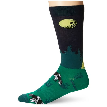 

K. Bell Men s Casual Animal Novelty Crew Socks Abducted Cows (Navy) Shoe Size: 6-12