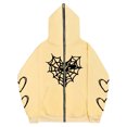 thumbnail image 4 of Sudadera con esternón oscuro europeo y americano para hombre y mujer, sudaderas con capucha góticas para pareja, sudadera de Cremallera larga de talla grande Harajuku 2023, 4 of 4