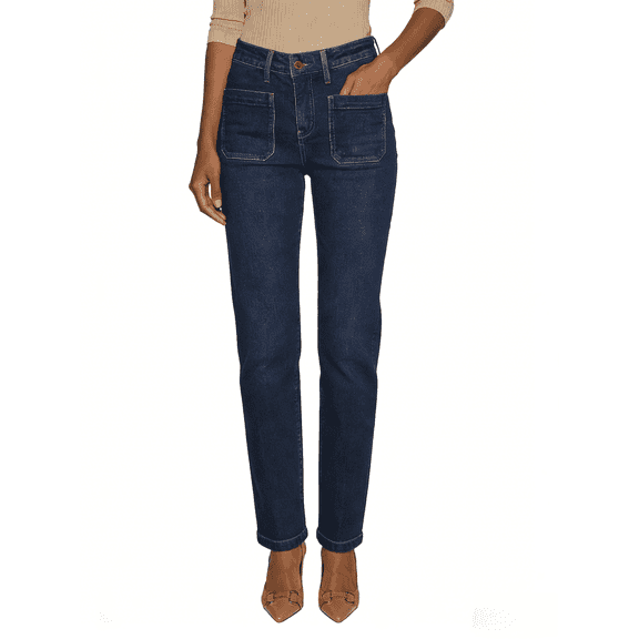 Colacoor Fashion Women's Jeans, Straight-Leg Slim Fit,High Waisted Stretchy Denim Pants Elastic Waist Pull On Sweat Pant Jeans Trendy Baggy Loose