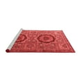thumbnail image 2 of Ahgly Company Machine Washable Indoor Square Abstract Red Modern Area Rugs, 3' Square, 2 of 4