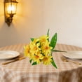 thumbnail image 5 of SIYTUAU Artificial Passion Flower Stems 12 Heads Fake Silk Plant For Home Vase Wedding Centerpiece Yellow Plastic, 5 of 6