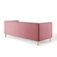 thumbnail image 4 of Modway Shift Channel Tufted Performance Velvet Sofa in Dusty Rose, 4 of 8