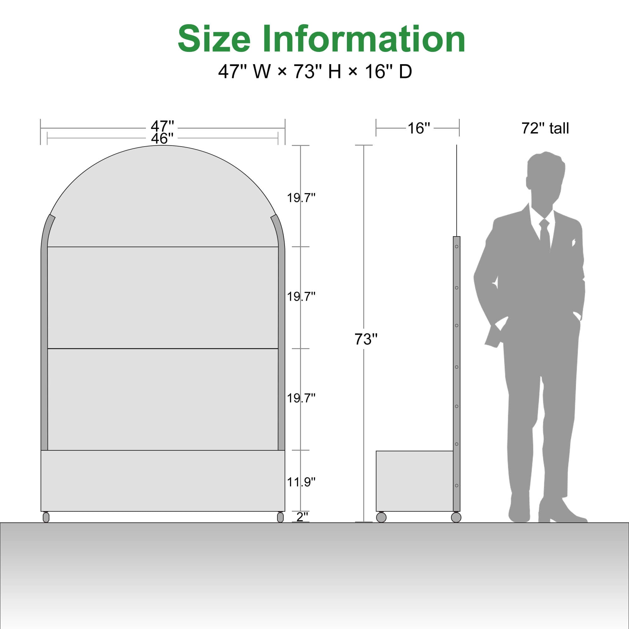 MAYEERTY 72x47x16 Inch Black Metal Arched Planter Box with Trellis, 3 Piece Set for Outdoor Garden & Patio