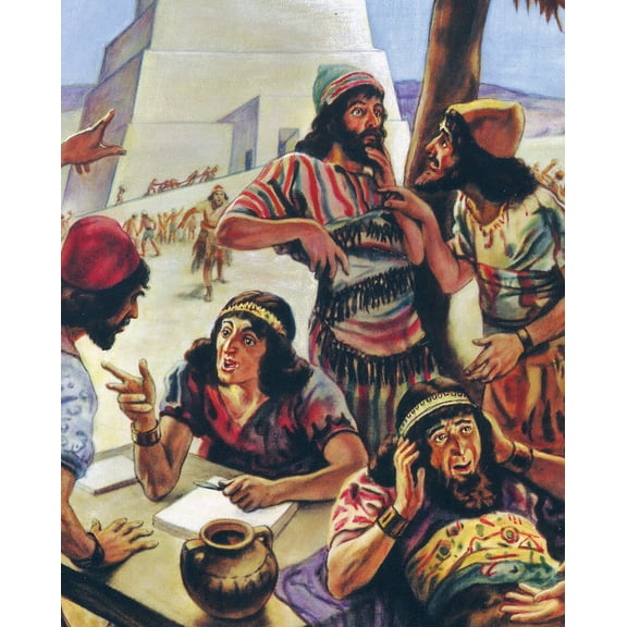 Catholic print picture - Tower of Babel 2T - 8" x 10" ready to be framed