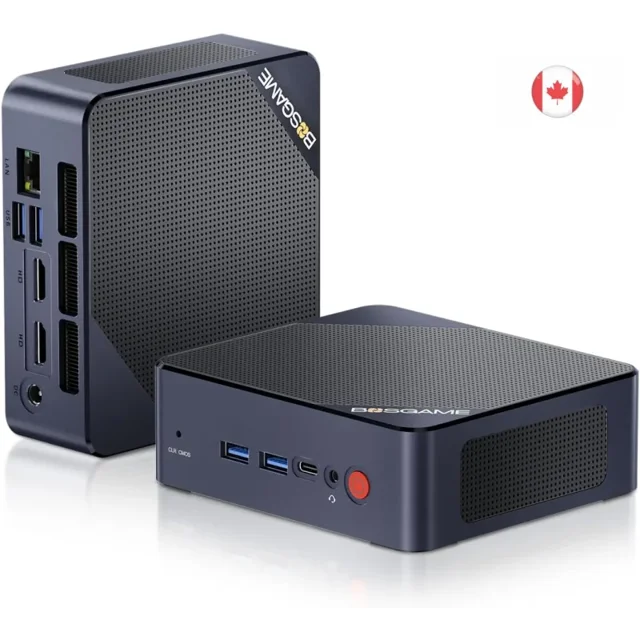 B95 Mini PC W11 Pro, Intel 12e Gén N95 (jusqu'à 3,4 GHz), 16 Go RAM, 512 Go M.2 SSD, 4K UHD, Double HDMI et Type-C, Wi‐Fi 5, Mini Ordinateur de Bureau