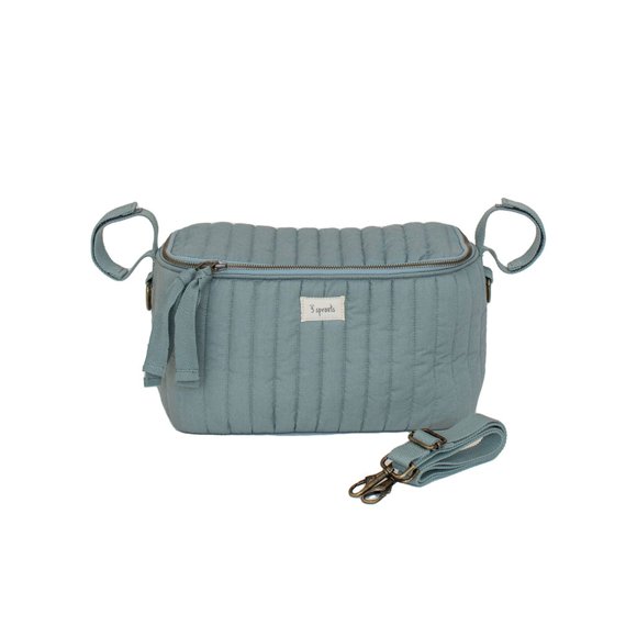 Organizador de cochecito con 3 brotes, universal, acolchado, verde