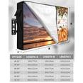 thumbnail image 7 of Outdoor TV Cover 30 to 32 Inch Weatherproof, Farmhouse Orange Pumpkins Fall Thanksgiving Waterproof TV Screen Protector for Outside Decor with Zipper and Pocket 30"L x 19"H&nbsp; , Leaves Mushroom, 7 of 7
