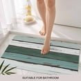 thumbnail image 6 of Green Gray White Doormat Outdoor Entrance 20"x31.5", Country Vintage Gradient Wooden Plank Absorb Moisture Dirt Door Mats, Non-Slip Rubber Backing Floor Mats Indoor, Low-Profile Front Door Rugs, 6 of 9