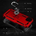 thumbnail image 6 of Compatible with iPhone 13 Case,with 360 Ring Holder Kickstand Card case, Armor Military Grade Protection Hybrid Silicone TPU PC Rugged Case, Magnetic with Car Mount Phone Cover,Red, 6 of 8