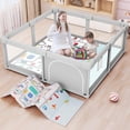 thumbnail image 1 of Baby Playpen besuhot Baby Playard con puerta 127 x 127 cm con tapete, 1 of 7