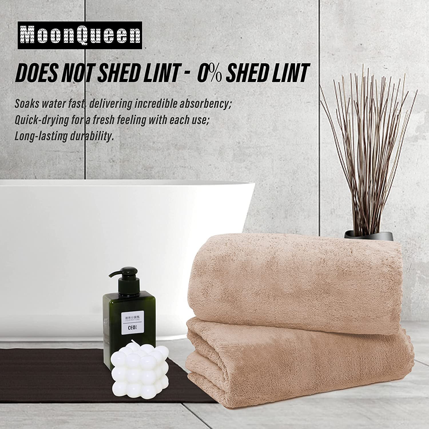 MoonQueen MOONQUEEN 6 Pack Premium Hand Towels - Quick Drying - Microfiber  Coral Velvet Highly Absorbent Towels - Multipurpose Use as Hote