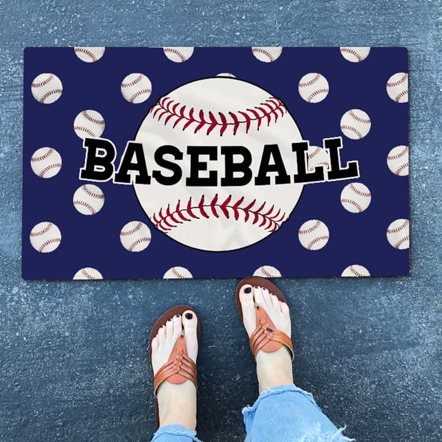 AKEGAMN Liquidation! Paillasson de Baseball / Paillasson Haute Résistance pour Joueurs de Baseball / Tapis de Sol Antidérapant Absorbant / Adapté pour une Utilisation Intérieure et Extérieure Matériau Haute Résistance : en polyester de Haute Qualité