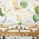thumbnail image 2 of Decoración de cumpleaños de oro verde, decoración de cumpleaños para niña, decoración de cumpleaños infantil de la selva con pancarta de feliz cumpleaños, guirnalda de globos, pompones verdes para, 2 of 7