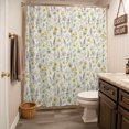 thumbnail image 3 of Yellow Wildflowers Shower Curtain - Water Repellent Fabric Shower Curtains Washable, Chic Floral Classic Botanical Decorative Polyester Cloth Bathroom Curtains Modern Bath Decor 36"x72", 3 of 8