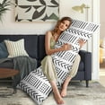 thumbnail image 4 of Boho Long Body Pillow Cover – Soft & Breathable Ethnic Fabric, Hidden Zipper, 20"x54", Stylish Abstract Tribal Print – Gift for Side Sleepers, Pregnancy, Home Decor, 4 of 5