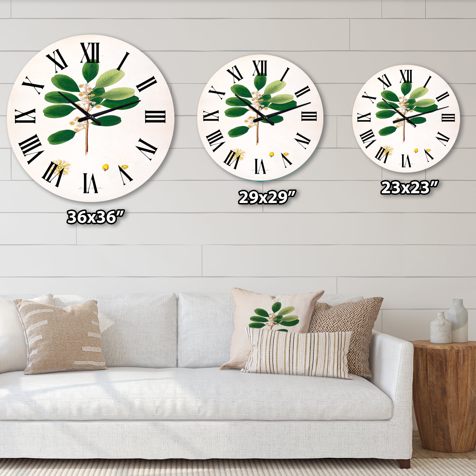 Designart 1 in Quartz Farmhouse Wall Clock