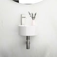 thumbnail image 5 of Wall Mounted White Ceramic Bathroom Sink - 13x10.49 Inch, To Stains, Space Saving Inch Mount Ceramic, White, Low Water Absorbing, Acid, 5 of 5