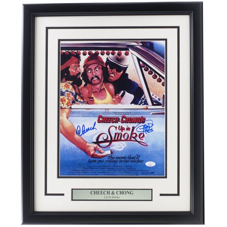 Cheech and Chong Signed Framed 11x14 Up in Smoke Poster Photo JSA LL09023