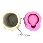 Flower Pots Silicone Molds Succulents Planter Castings Molds Elderly Concrete Planter Vases Molds Clay Mould Resins Molds