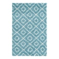 thumbnail image 3 of Unique Loom Trellis Shag Collection Area Rug - Ruth (4' x 6' Rectangle Aqua/Ivory), 3 of 9