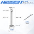 thumbnail image 2 of Paquete de 8 Pasadores de Clevis M3x10mm, Pasador de Cabeza Plana de Acero Inoxidable de Un Solo Orificio con Pasadores de Seguridad para Reparación de Mecánica de Remolques e Instalación de Muebles, 2 of 7
