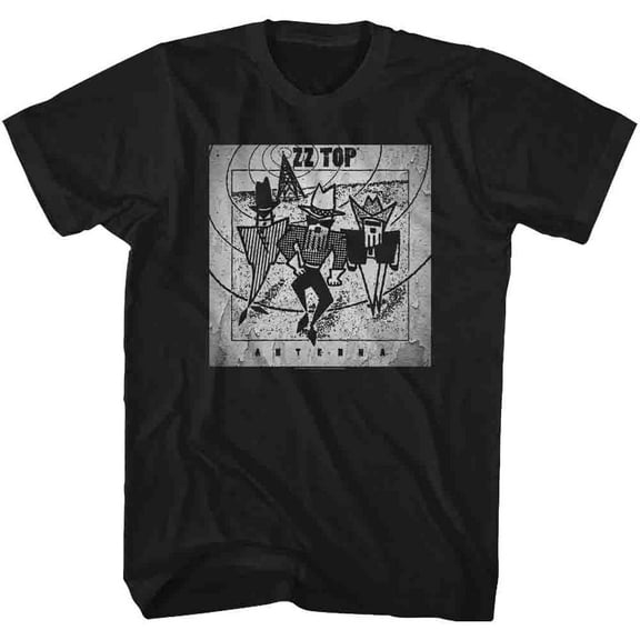 ZZ Top Antenna Black Adult T-Shirt 2Xlt