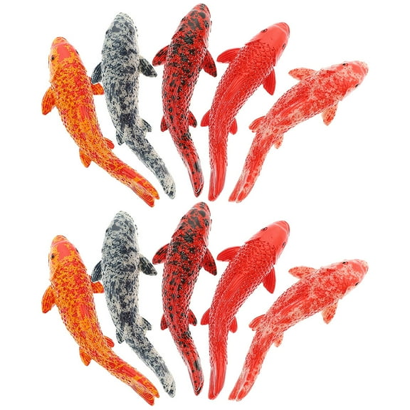 10 Pcs Simulated Fish Toys Fake Fish Mini Resin Fish Goldfish Figurines Small Floating Fish Decor Artificial Fish