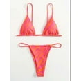 thumbnail image 2 of Lovzfmll Women's Bikini Sets, High Waist Printed Two Piece Backless, Triangle Top and Adjustable Tie Sides, 2 of 3