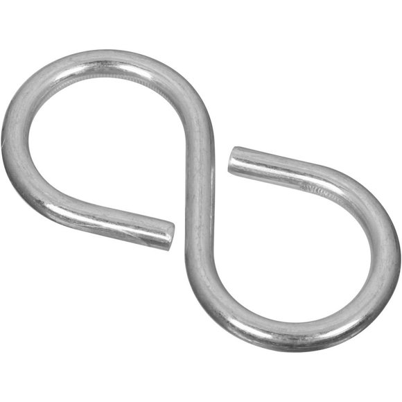 S Hooks National Hardware N121-277 V2072, cerrado, chapado en zinc, paquete de 3