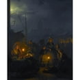 thumbnail image 3 of Petrus van Schendel 20x24 Black Modern Framed Museum Art Print Titled - Dutch Market by Moonlight (1853), 3 of 5