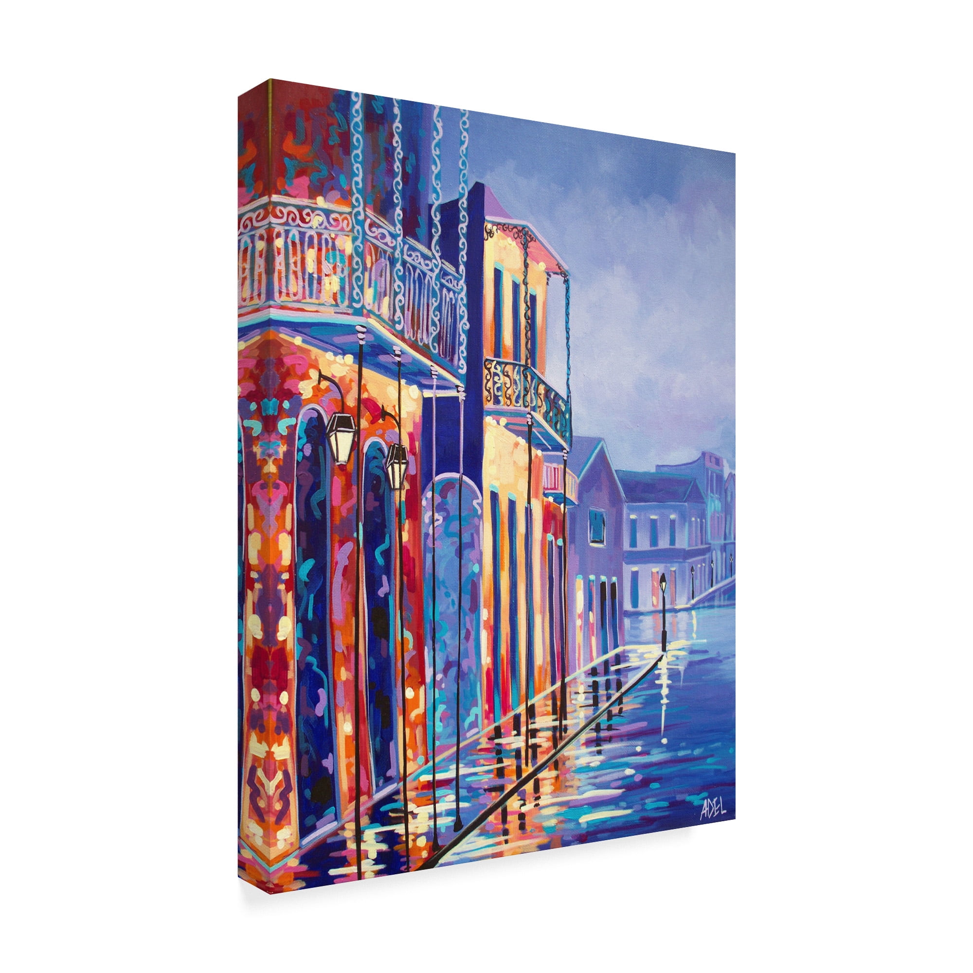 Trademark Fine Art 'Toulouse and Bourbon St' Canvas Art by ADEL