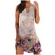 thumbnail image 2 of ICHUANYI Clearance Women's Fashion Sleeveless Round Neck Casual Printed Dress(Khaki, M) ICHUANYI WER2023081109327, 2 of 5