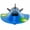 Blue, variant on 2.4V 80mAh Underwater Sightseeing Model Boat Toy Remote Control Submarine Devil Fish Sightseeing Boat Toys, White