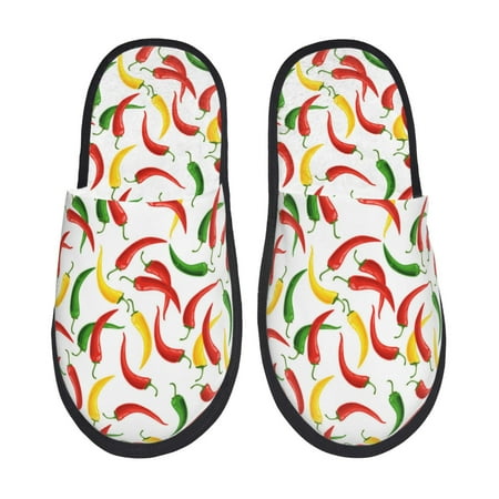 

House Slippers for Women Men - bell Pepper colorful Warm Non-slip Mens Womens Slippers Cozy Slip-on House Shoes Bedroom Outdoor Indoor Slippers for Men