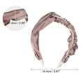 thumbnail image 4 of Diadema anudada Unique Bargains con cuentas de perlas de imitación rosa, 4 of 7