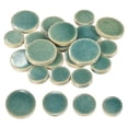 thumbnail image 1 of Uxcell 100g Azulejos de cerámica para mosaicos en masa, azulejos de cerámica verde con grietas de hielo redondos para kits de mosaico, 1 of 7