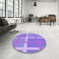 thumbnail image 4 of Ahgly Company Machine Washable Indoor Rectangle Transitional Bright Lilac Purple Area Rugs, 4' x 6', 4 of 7