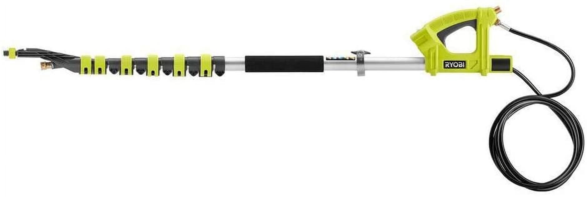 RYOBI 18 ft. Telescoping Extension Pole with Brush for Most Gas Electric and Cordless Pressure Washers up to 4200 PSI