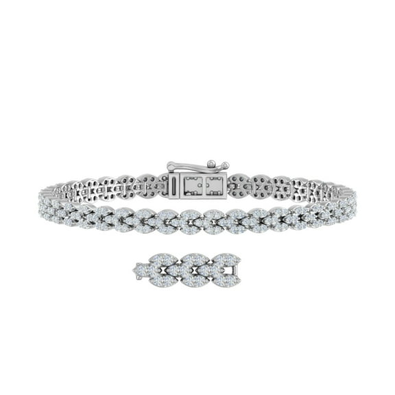 1 1/2 Carat Diamond Tennis Bracelet in 10K White Gold (7 Inch)
