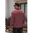 thumbnail image 2 of COOFANDY Long Sleeve Rugby Polo Shirts for Men, Sports Striped Regular Moisture Wicking Dry Fit Golf Shirt, Sizes S-2XL, 2 of 7