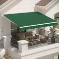 thumbnail image 5 of Aecojoy 13' x 10' Green Manually Retractable Patio Awning, UV Resistant, 5 of 9