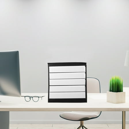 LOLIPPYY 1 Set Of Storage Pocket Chart For Pictures Classroom Tool In Black